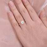 1.75 CT Princess Cut Pave Moissanite Engagement Ring 3
