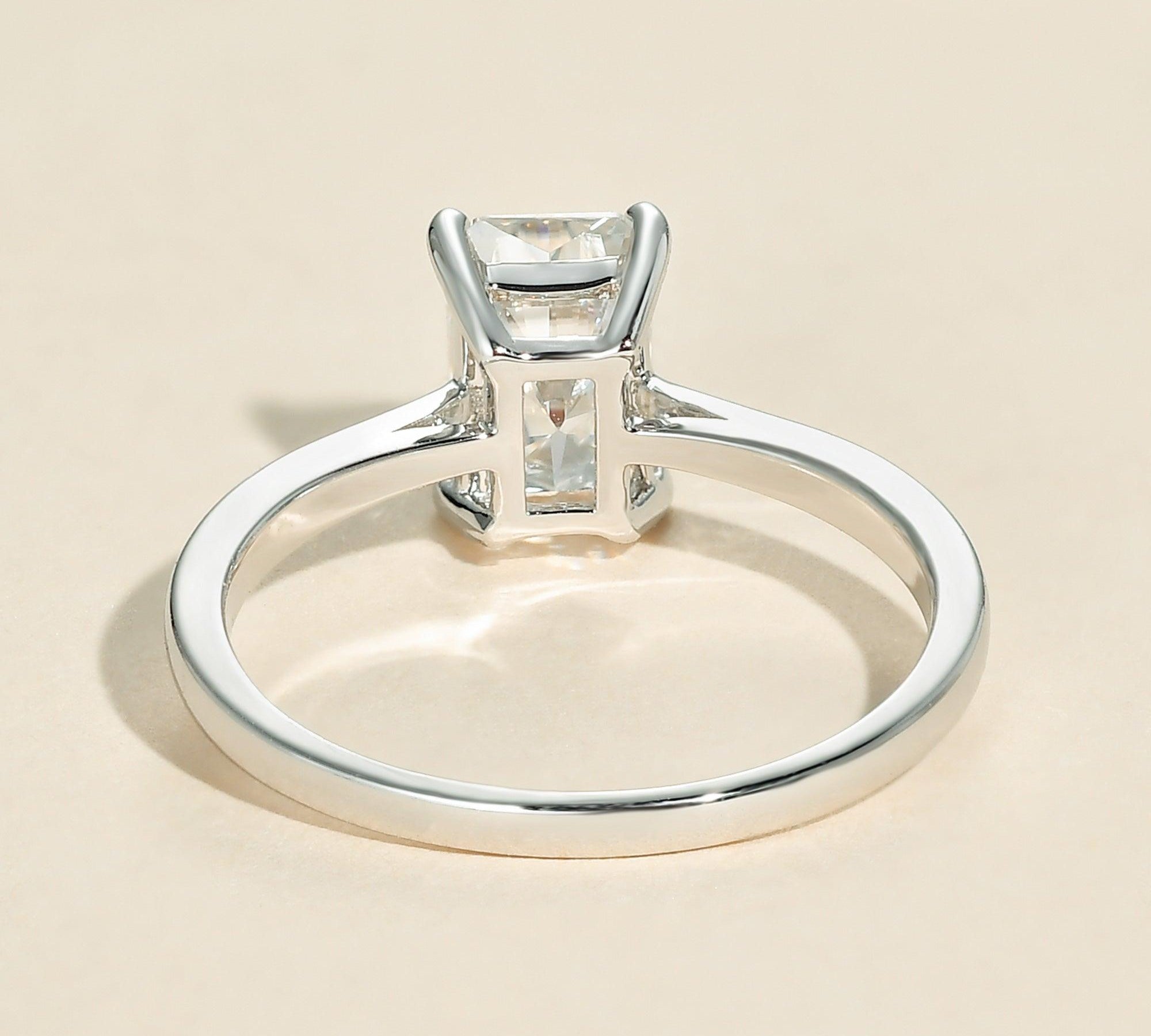 1.67 CT Radiant Cut Solitaire Moissanite Engagement Ring 3