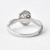 1.33 CT Oval Cut Halo Twisted Pave Moissanite Engagement Ring 5