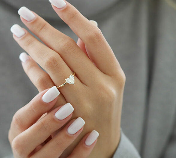 1.10 CT Heart Cut Solitaire Moissanite Engagement Ring 2