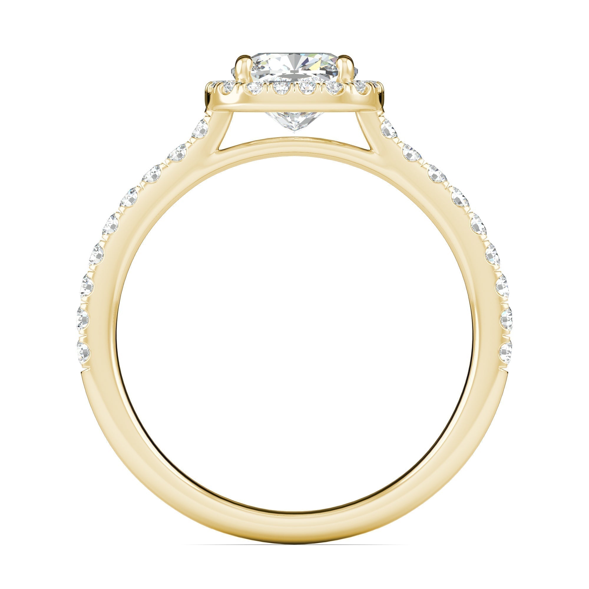 0.76 CT Cushion Halo CVD F/VS1 Diamond Engagement Ring 10