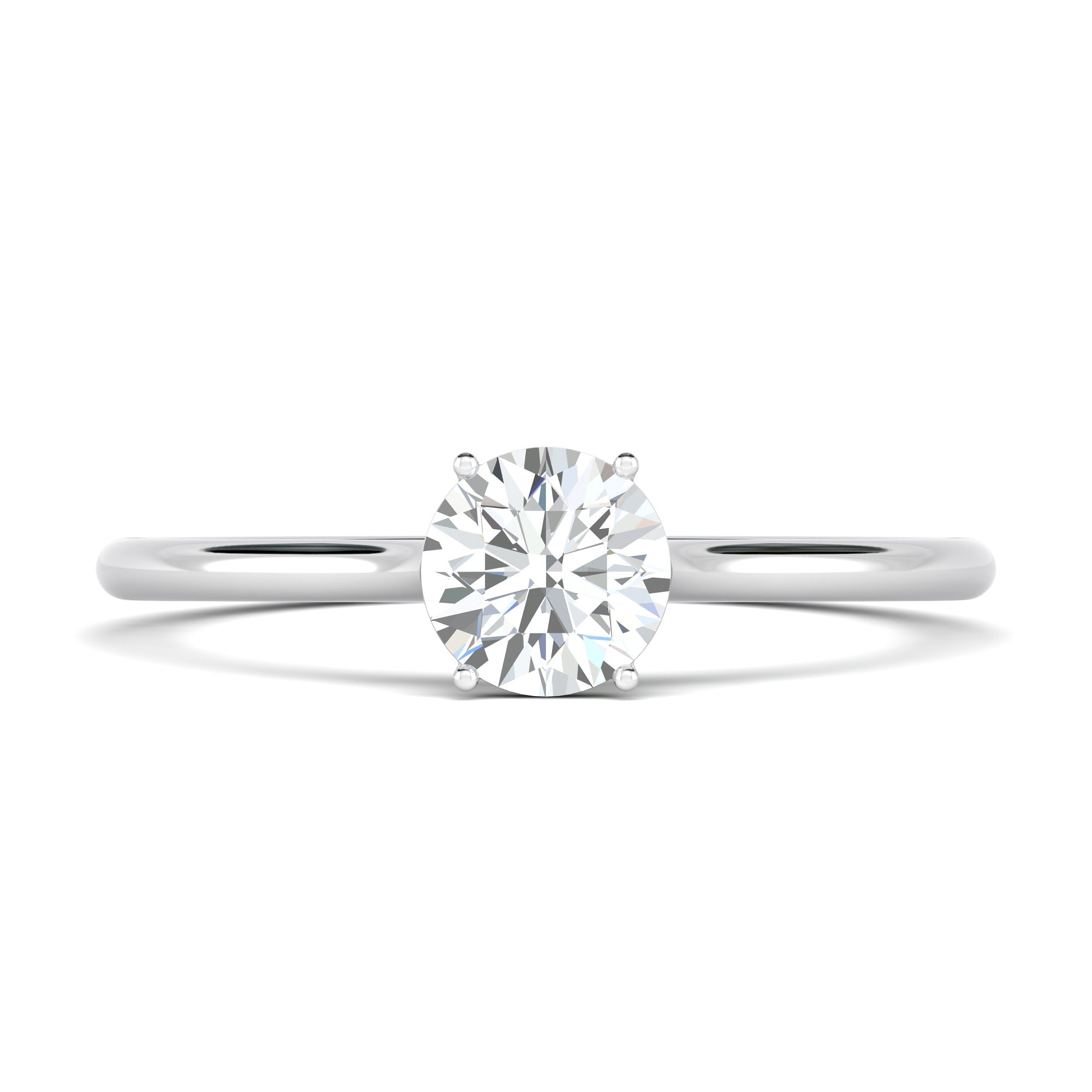1.02 CT Round Solitaire CVD F/VS2 Diamond Engagement Ring 1