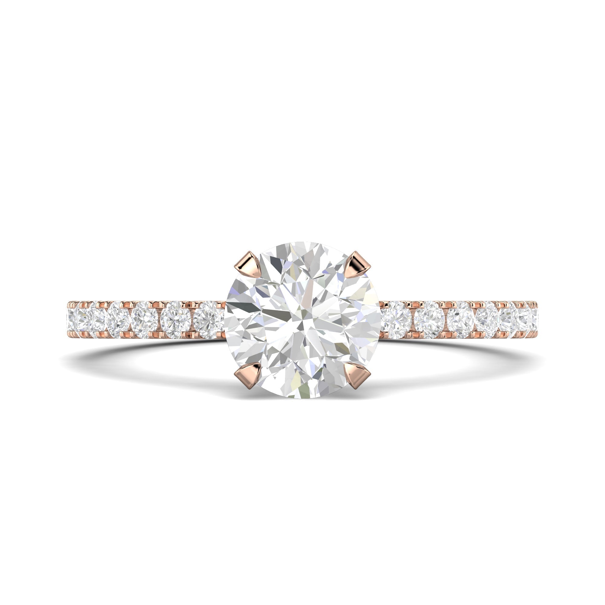 1.03 CT Round Solitaire CVD F/VS1 Diamond Engagement Ring 13