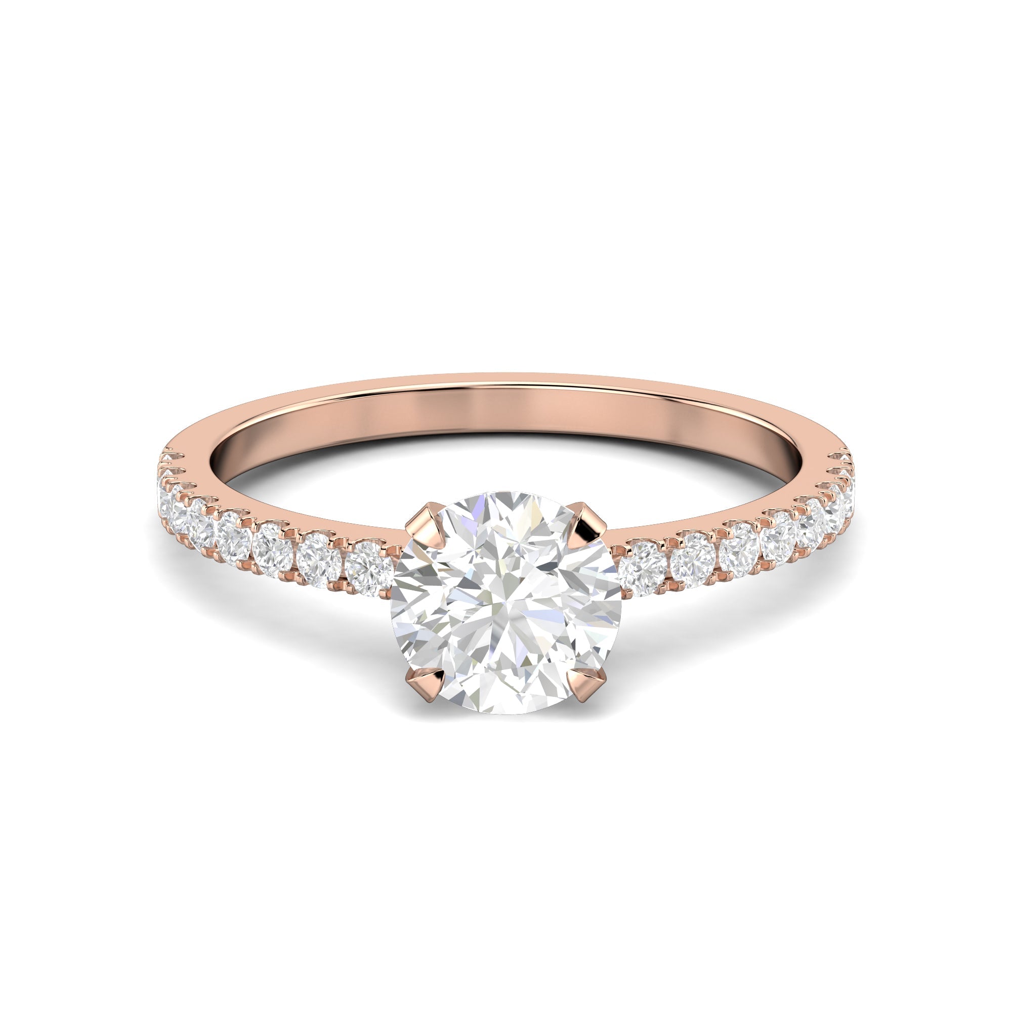 1.03 CT Round Solitaire CVD F/VS1 Diamond Engagement Ring 14