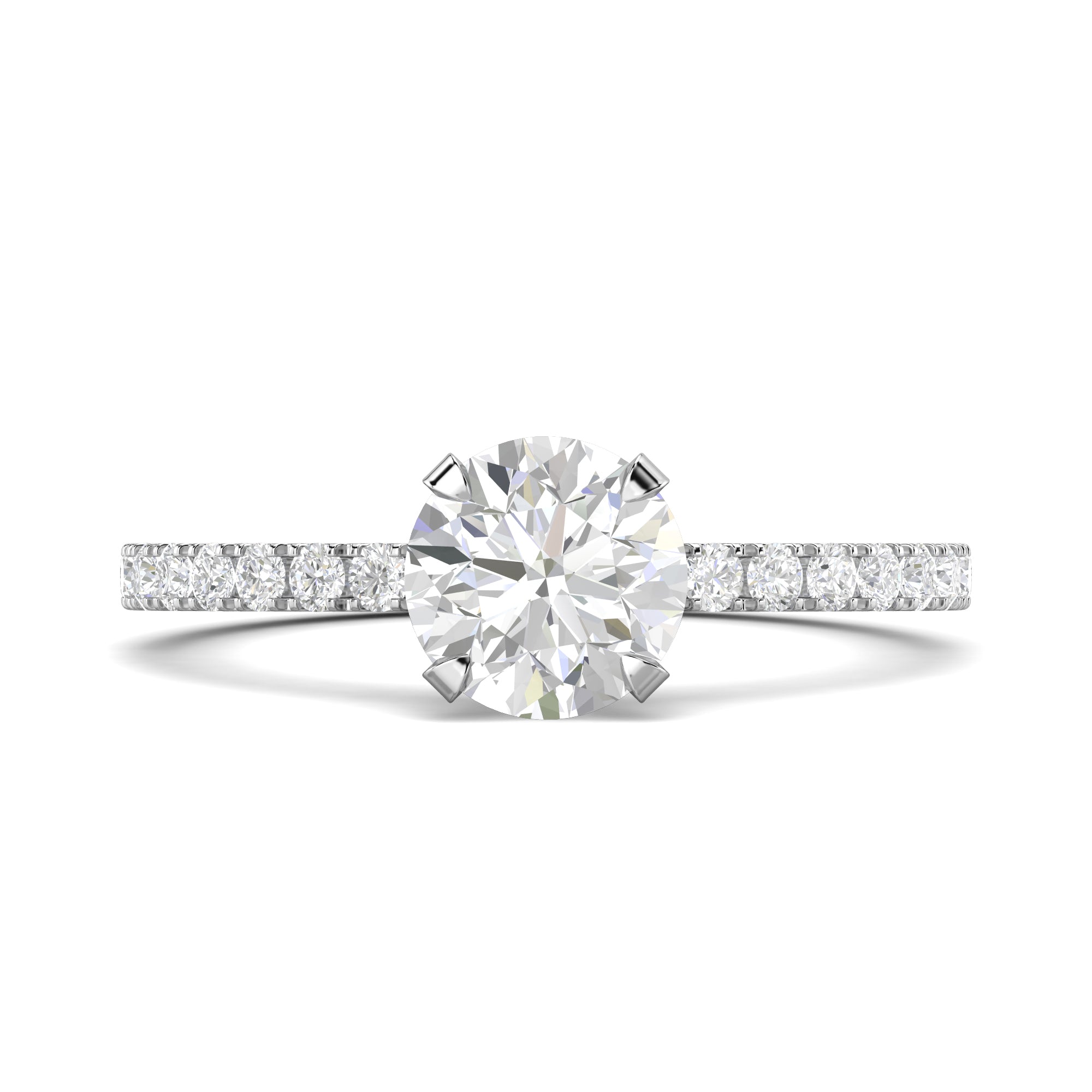 1.03 CT Round Solitaire CVD F/VS1 Diamond Engagement Ring 1