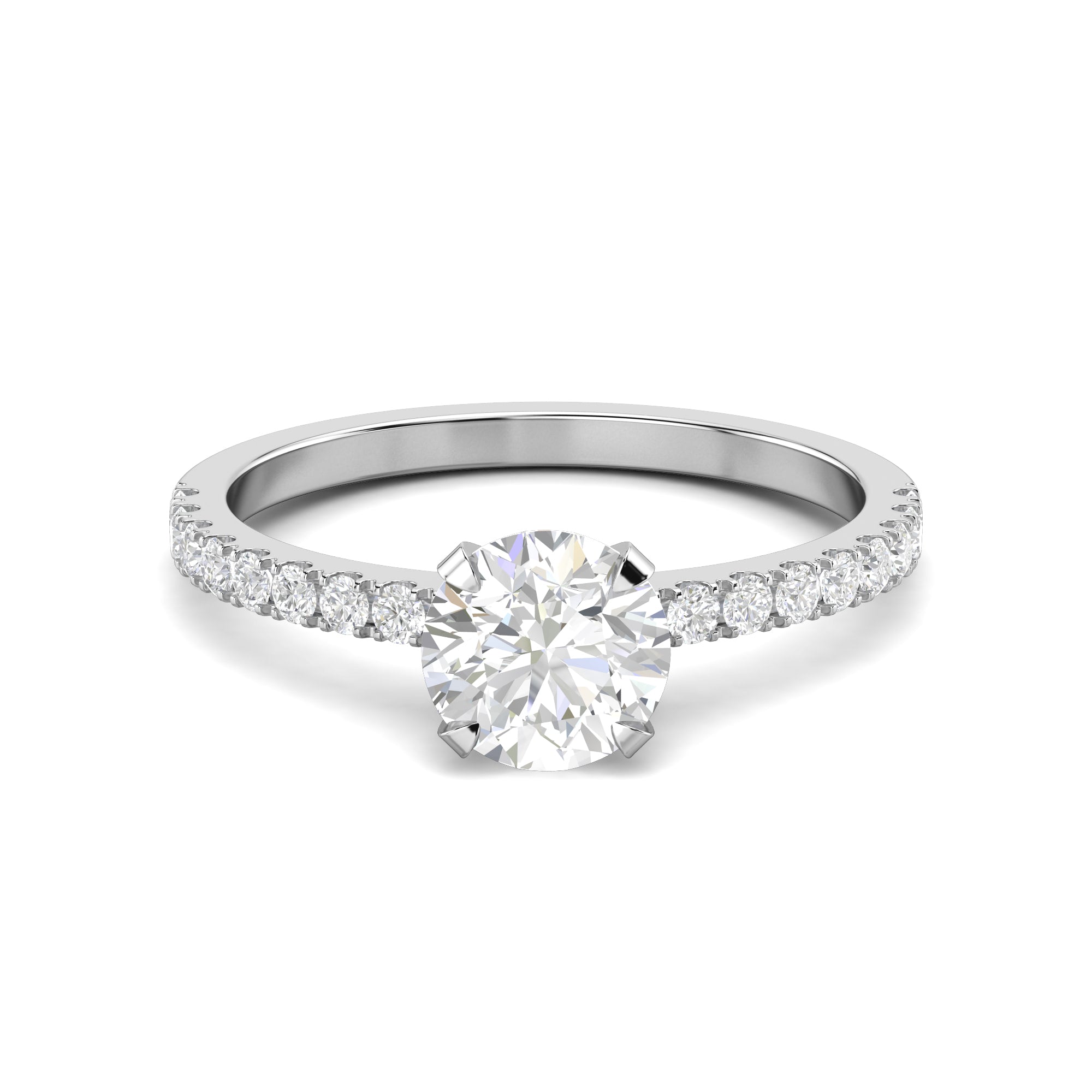 1.03 CT Round Solitaire CVD F/VS1 Diamond Engagement Ring 3