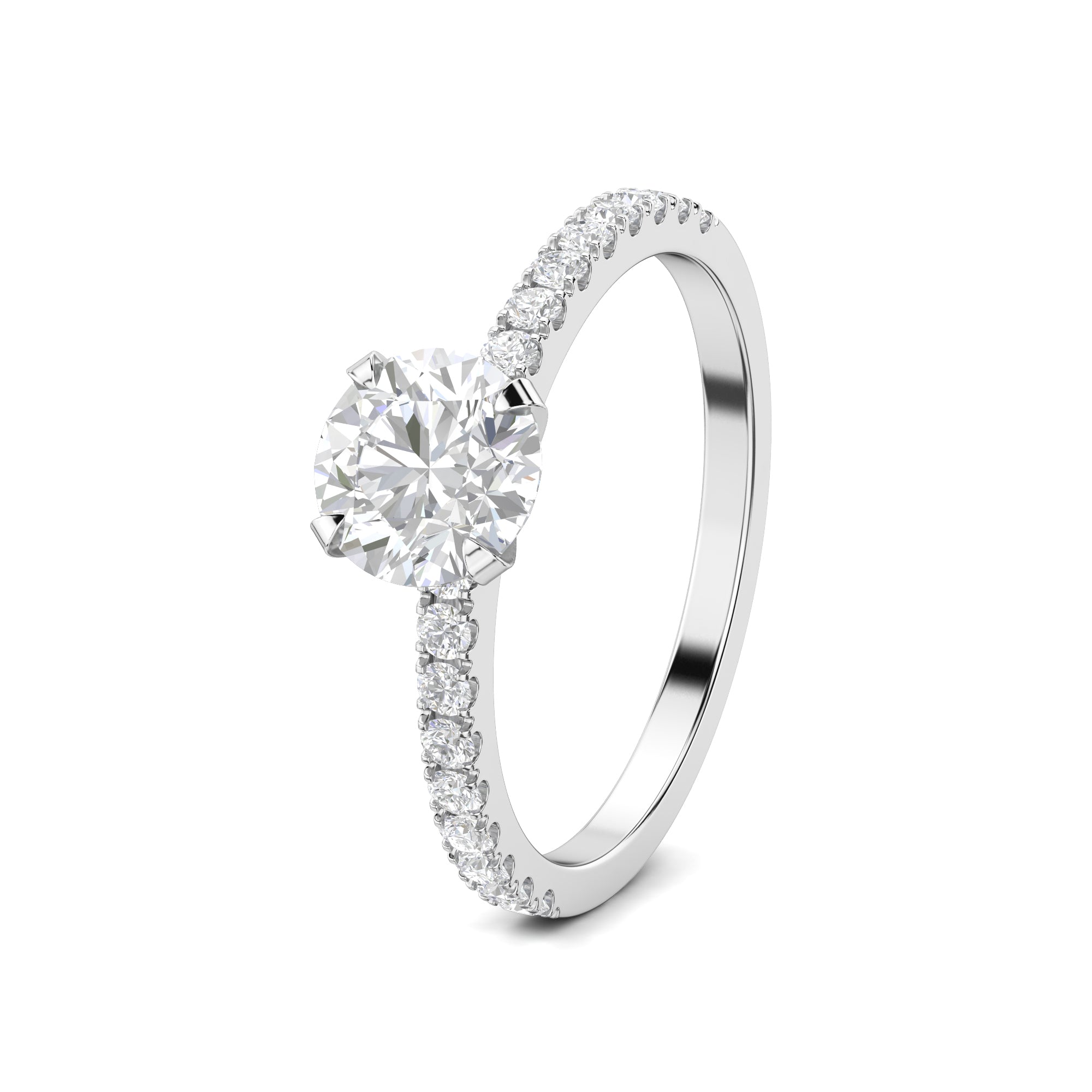 1.03 CT Round Solitaire CVD F/VS1 Diamond Engagement Ring 5