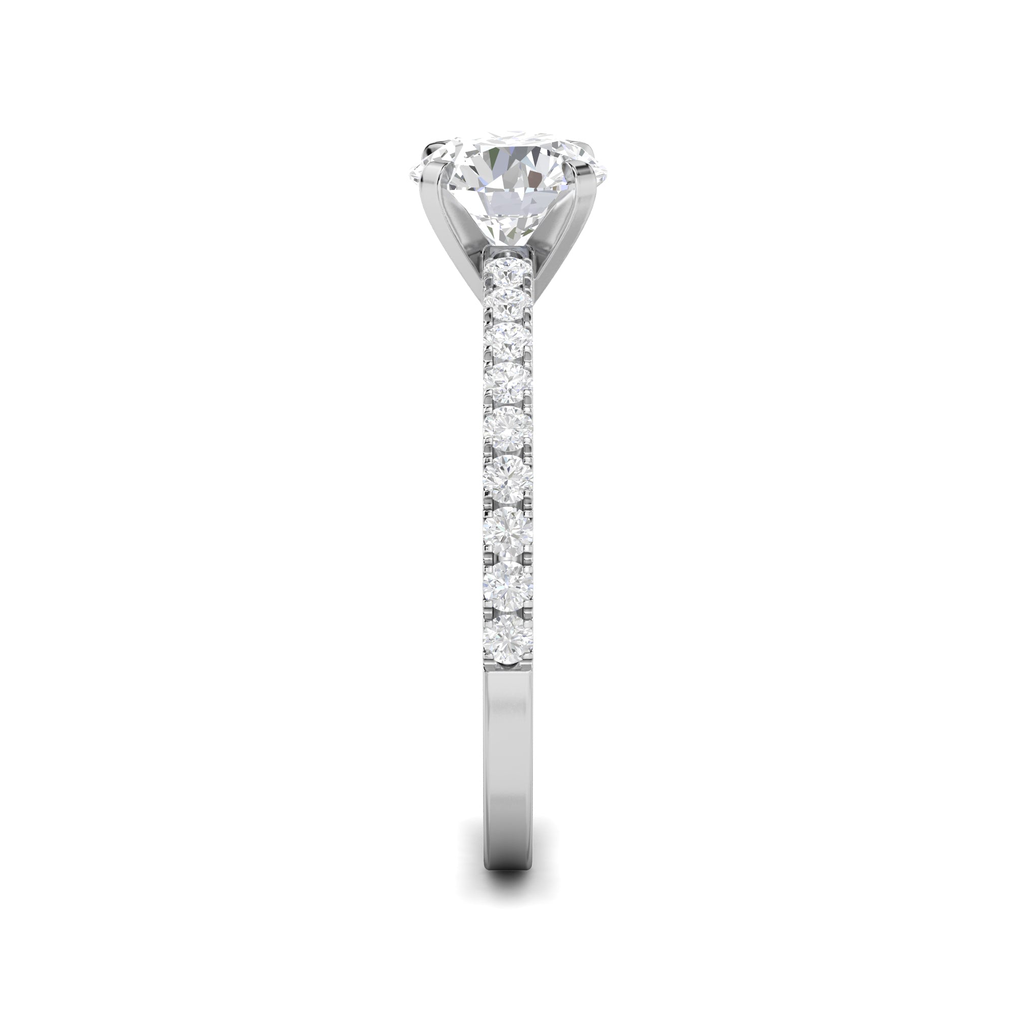1.03 CT Round Solitaire CVD F/VS1 Diamond Engagement Ring 4