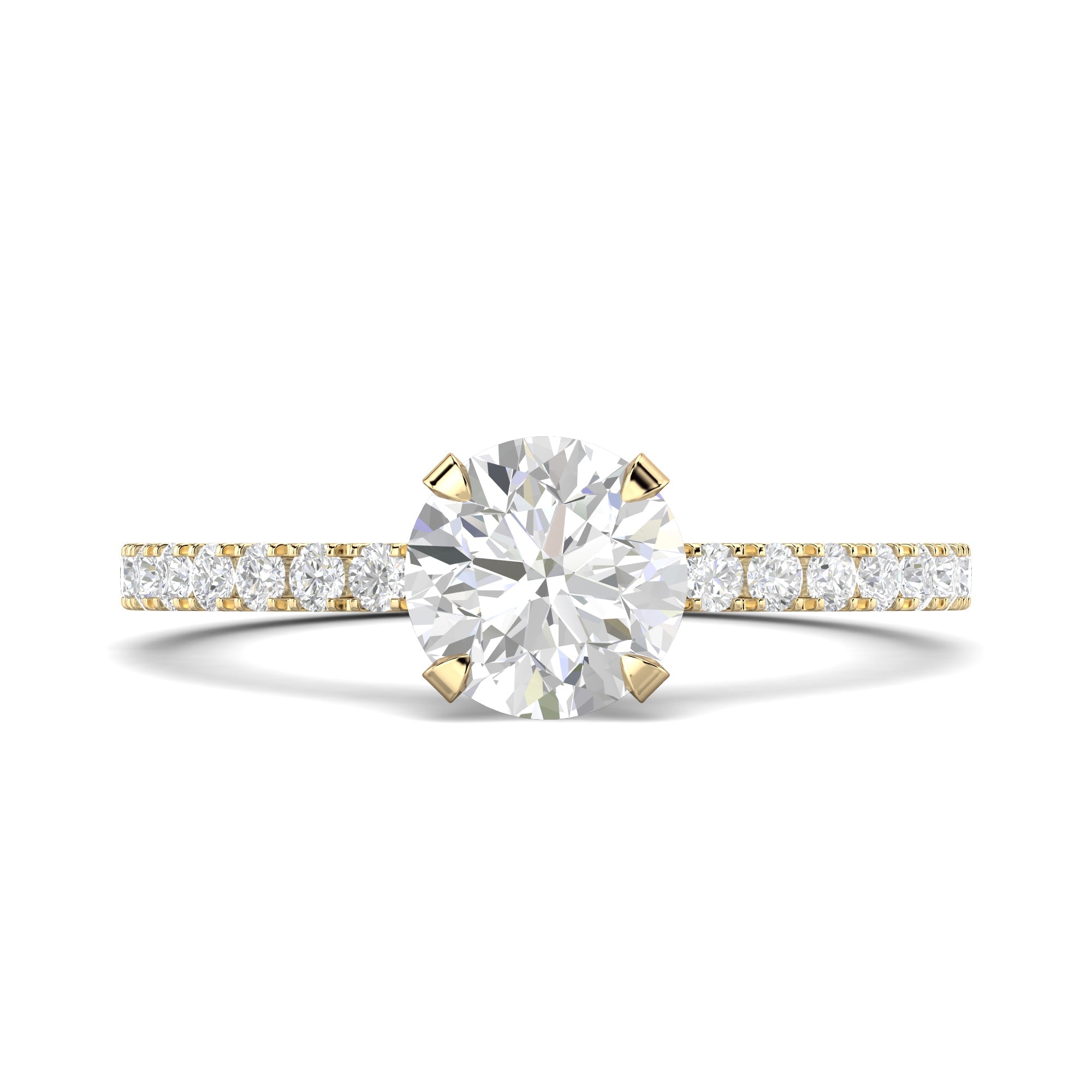 1.03 CT Round Solitaire CVD F/VS1 Diamond Engagement Ring 8