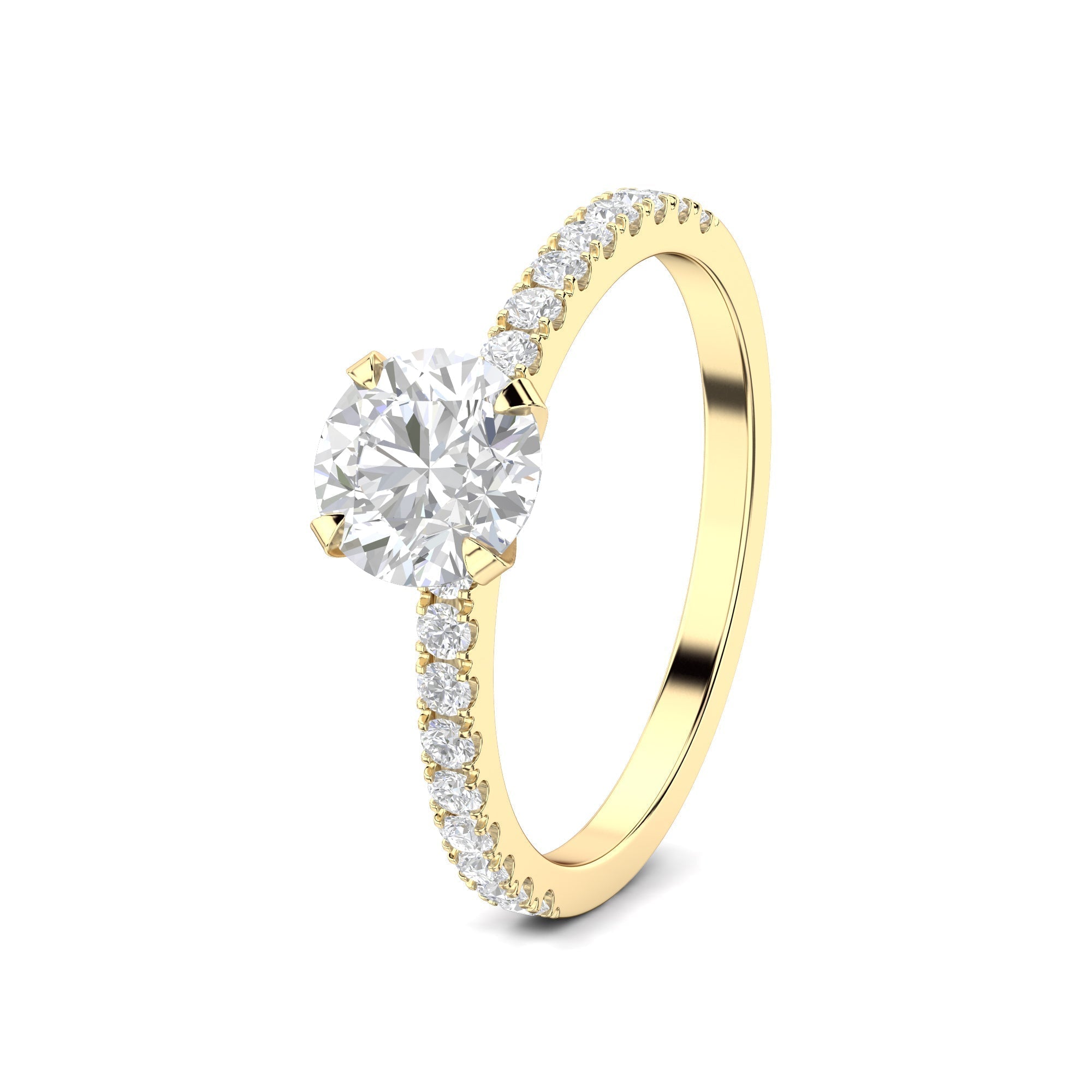 1.03 CT Round Solitaire CVD F/VS1 Diamond Engagement Ring 10