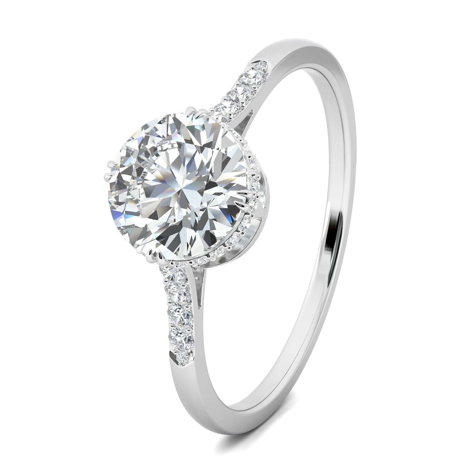0.7 CT Round Solitaire CVD F/VS1 Diamond Engagement Ring 4