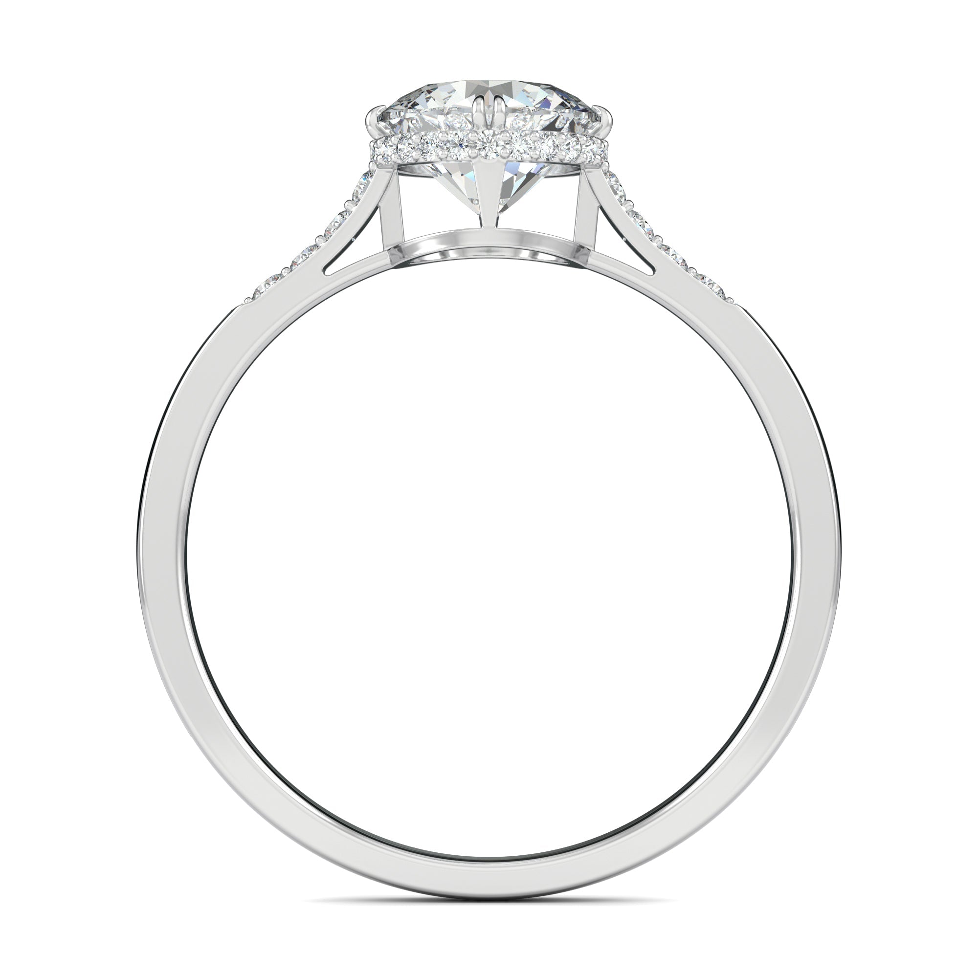 0.7 CT Round Solitaire CVD F/VS1 Diamond Engagement Ring 5