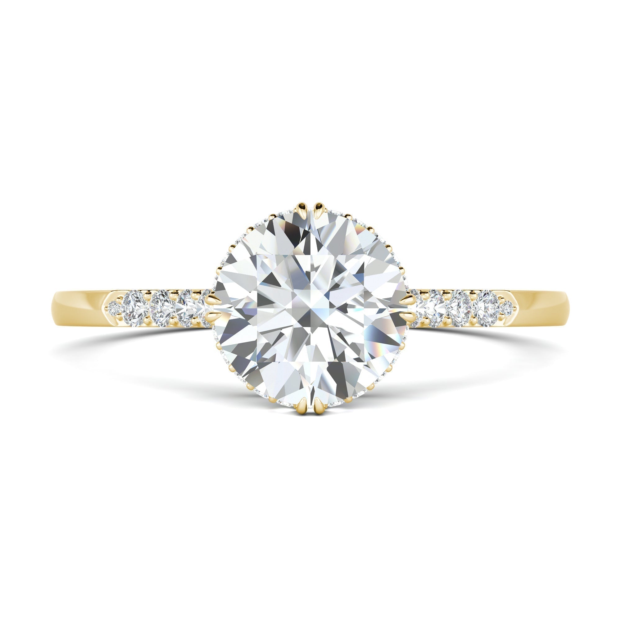 0.7 CT Round Solitaire CVD F/VS1 Diamond Engagement Ring 7
