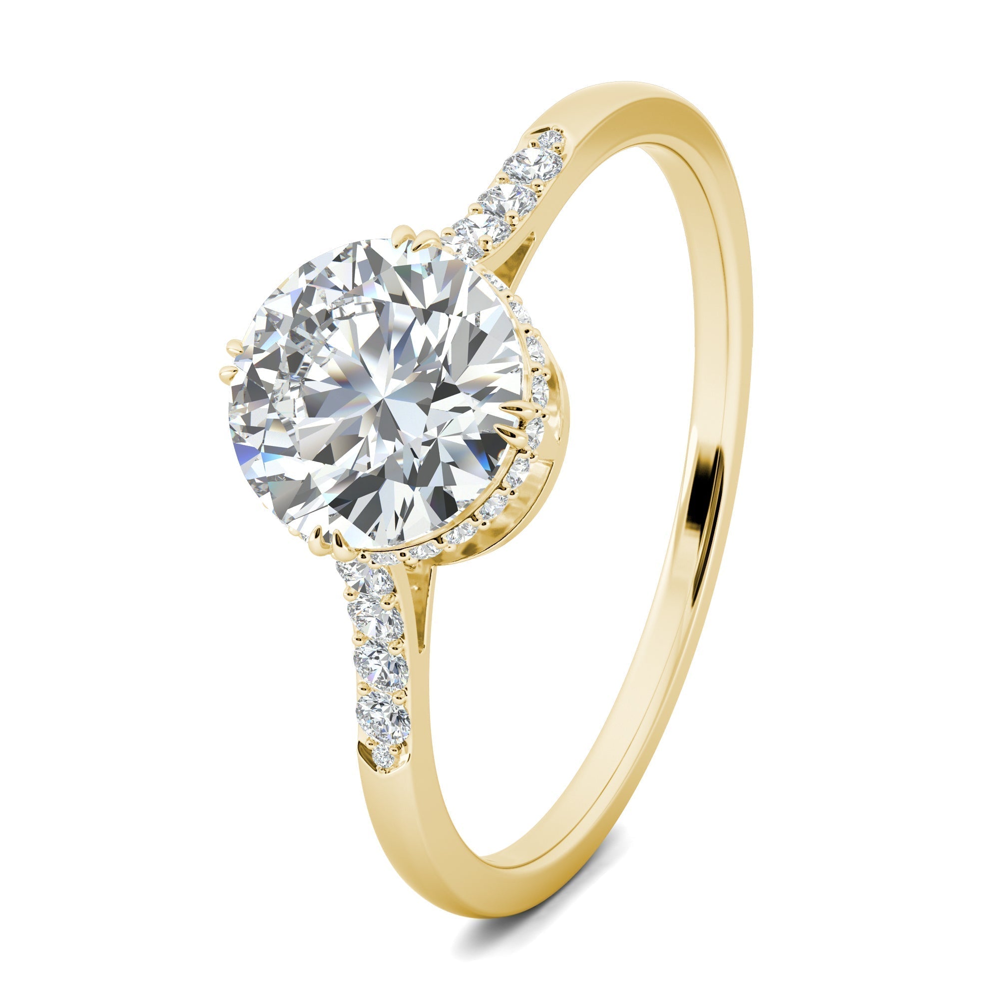 0.7 CT Round Solitaire CVD F/VS1 Diamond Engagement Ring 10