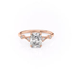 2.0 CT Elongated Cushion Cut Hidden Halo Moissanite Engagement Ring 12