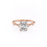 2.0 CT Elongated Cushion Cut Hidden Halo Moissanite Engagement Ring 12