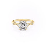 2.0 CT Elongated Cushion Cut Hidden Halo Moissanite Engagement Ring 11