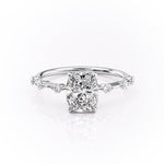 2.0 CT Elongated Cushion Cut Solitaire Dainty Style Moissanite Engagement Ring 8