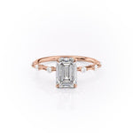 2.10 CT Emerald Cut Solitaire Dainty Style Moissanite Engagement Ring 12