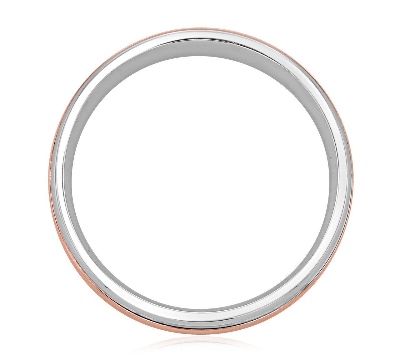 Two Tone Brushed Finish Men's Wedding band 3