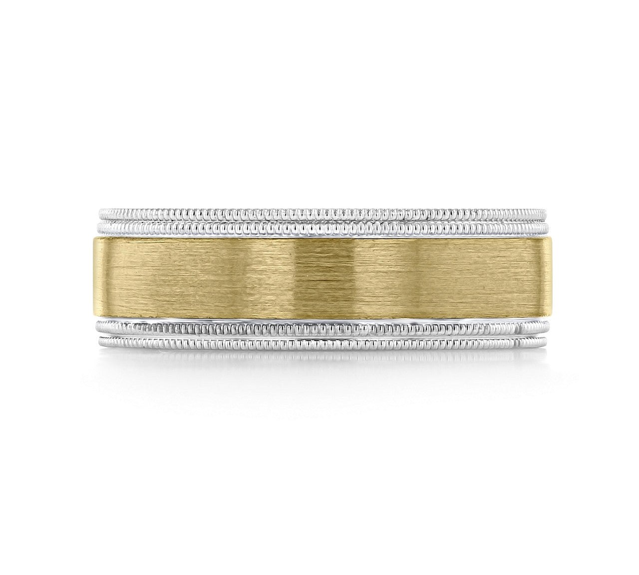 Classic Men's Wedding Band With Brushed Finish Metal 1