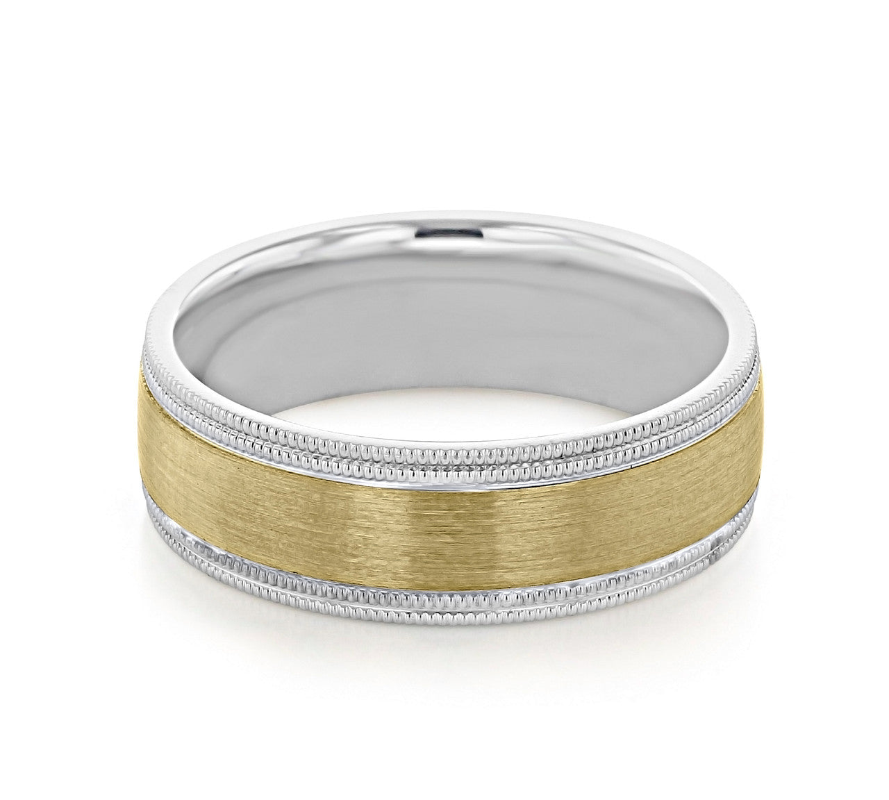 Classic Men's Wedding Band With Brushed Finish Metal 2