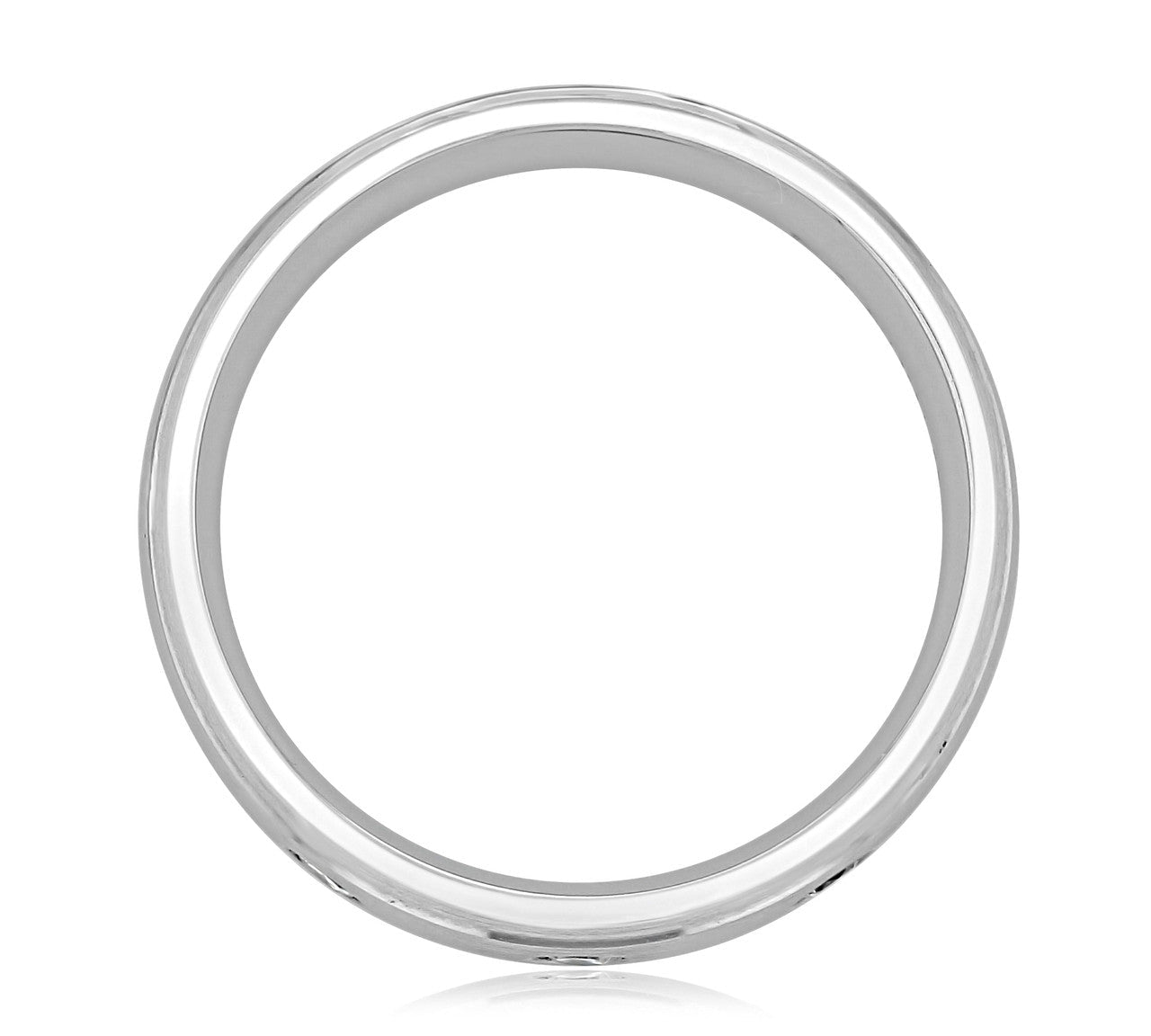 Brushed Finish Men's Round Stones Wedding Band 2