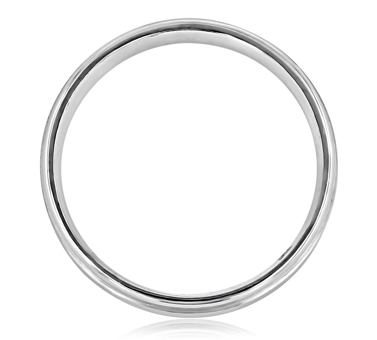 Satin-Finish White Gold Classic Men's Band 2