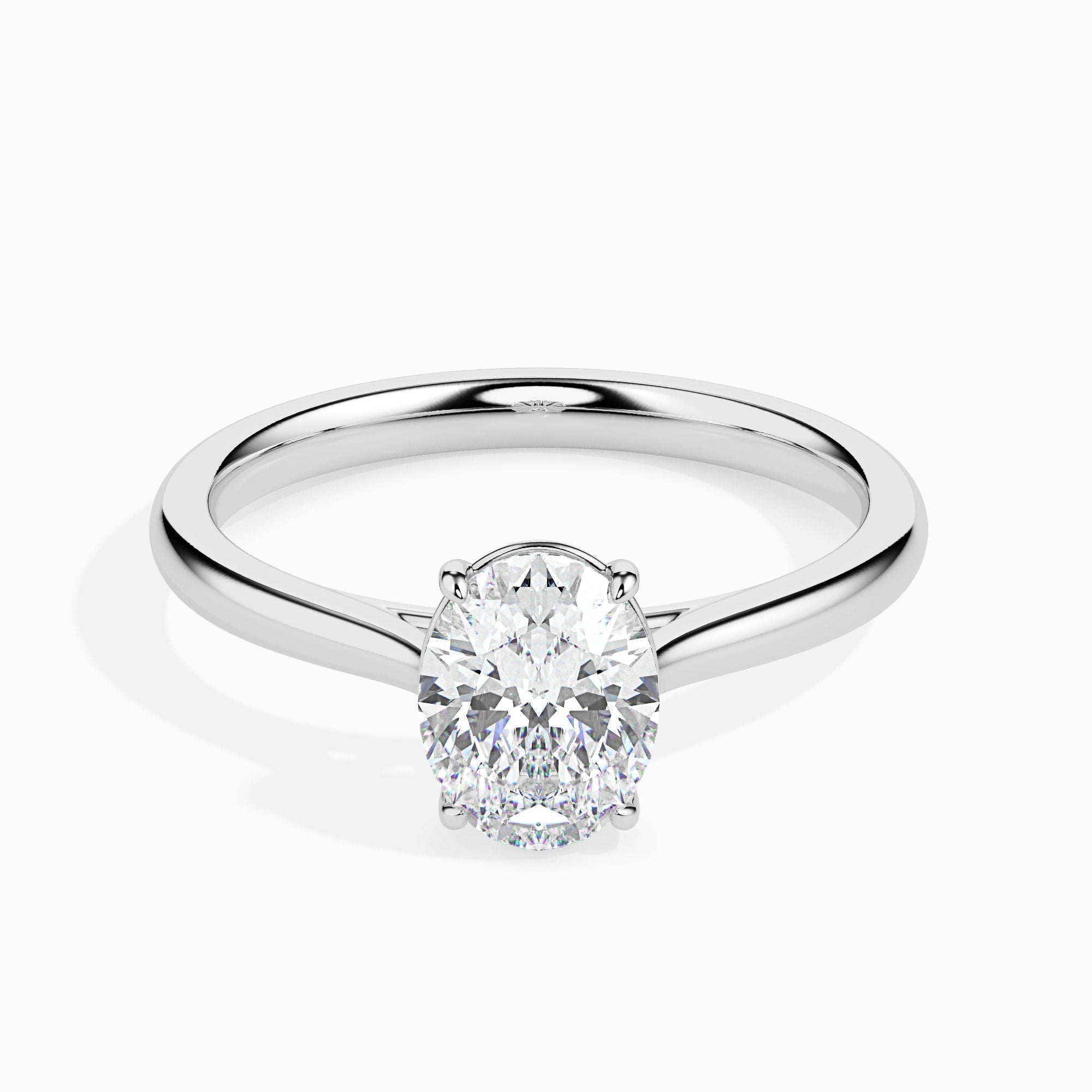 1CT Oval Solitaire CVD F/VS Diamond Engagement Ring 1