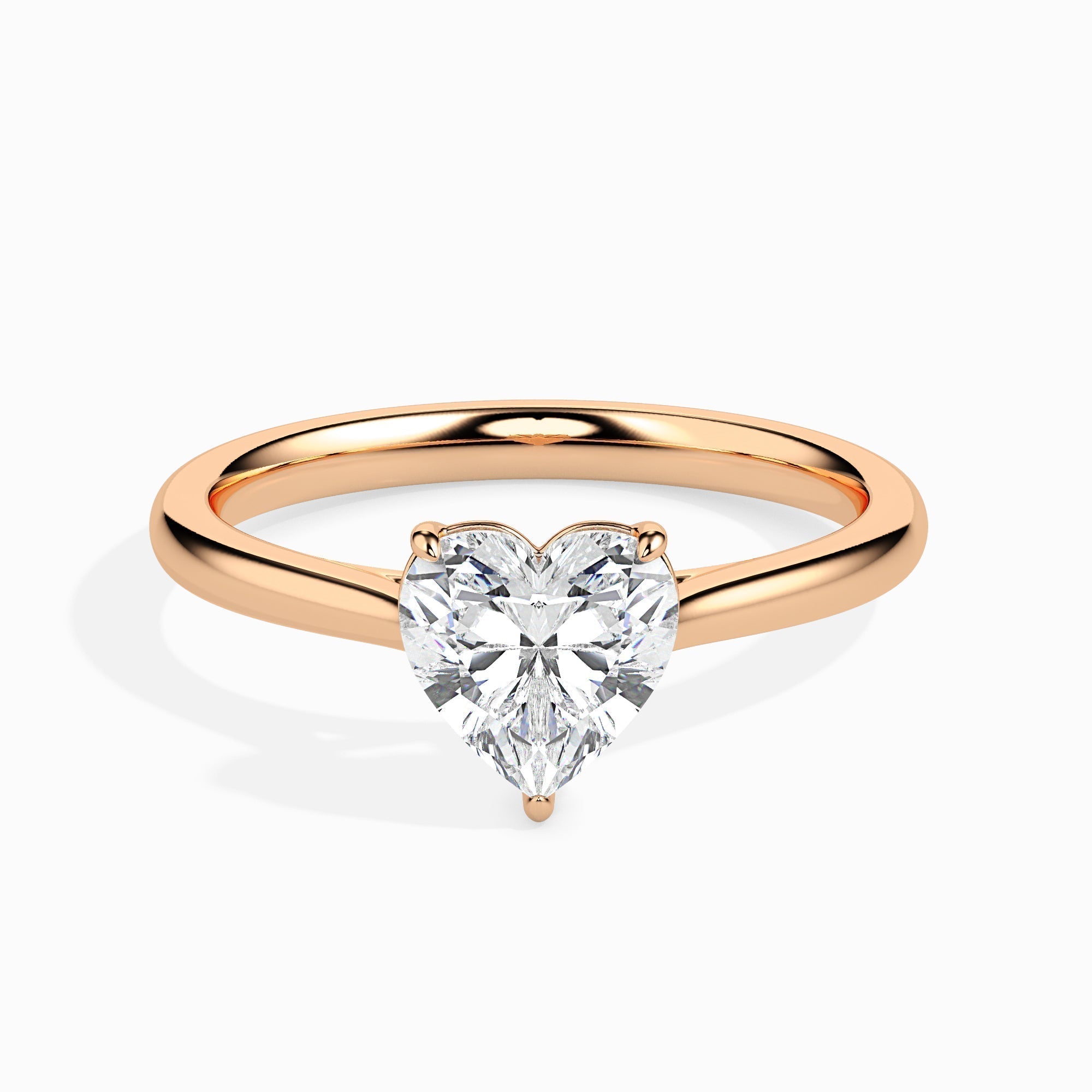 1 CT Heart Solitaire CVD F/VS Diamond Engagement Ring 7