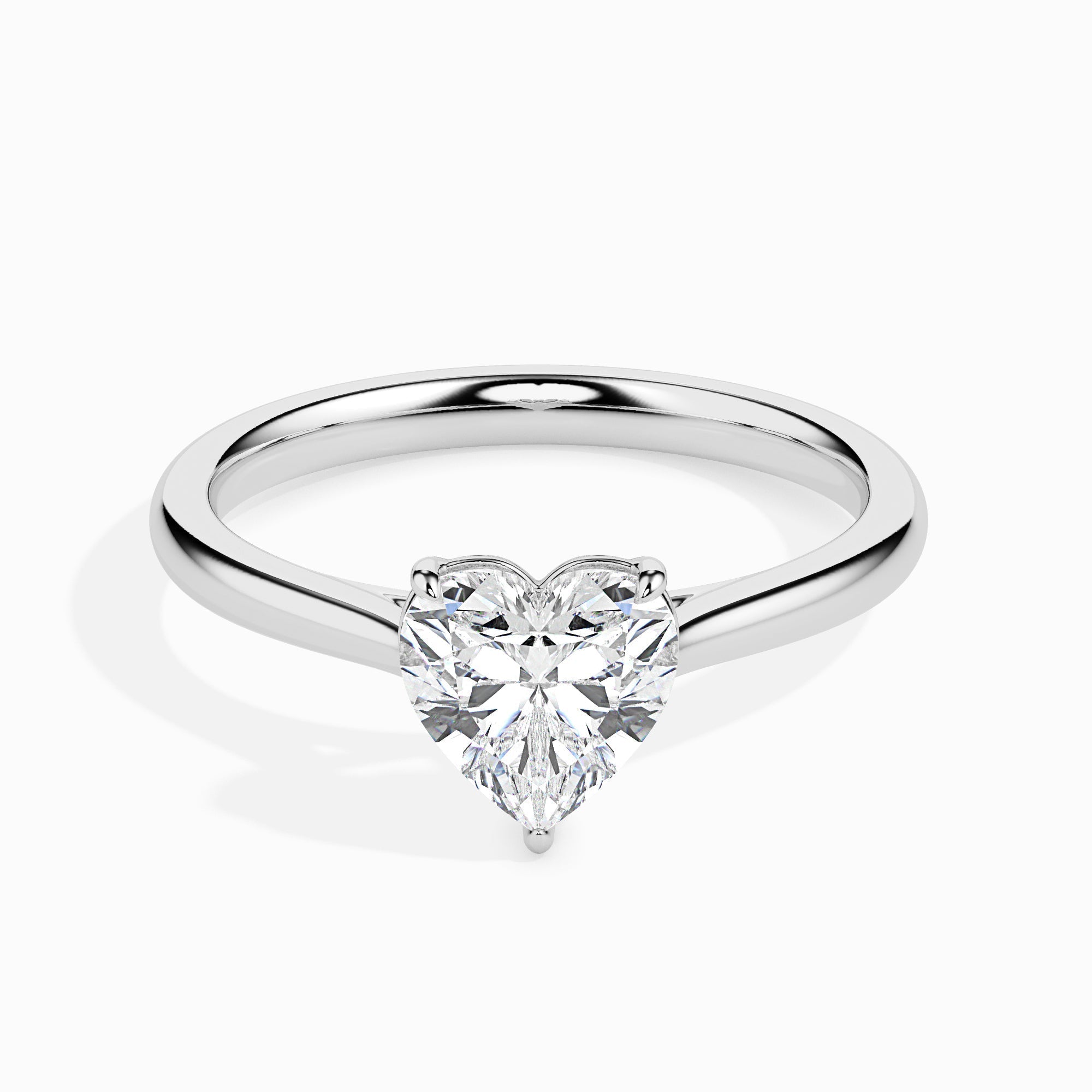 1 CT Heart Solitaire CVD F/VS Diamond Engagement Ring 1