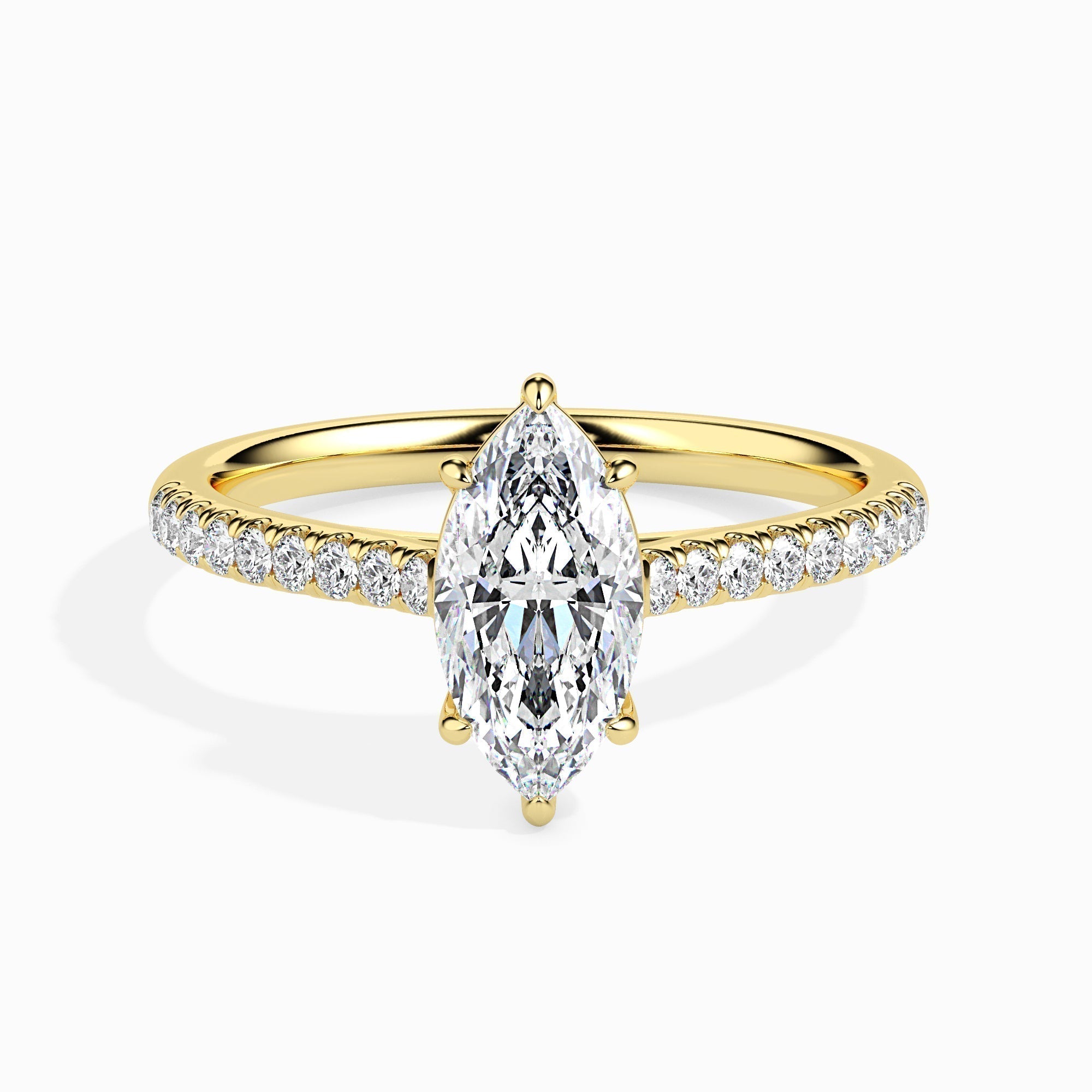 1.0 CT Marquise Solitaire CVD F/VS Diamond Engagement Ring 4