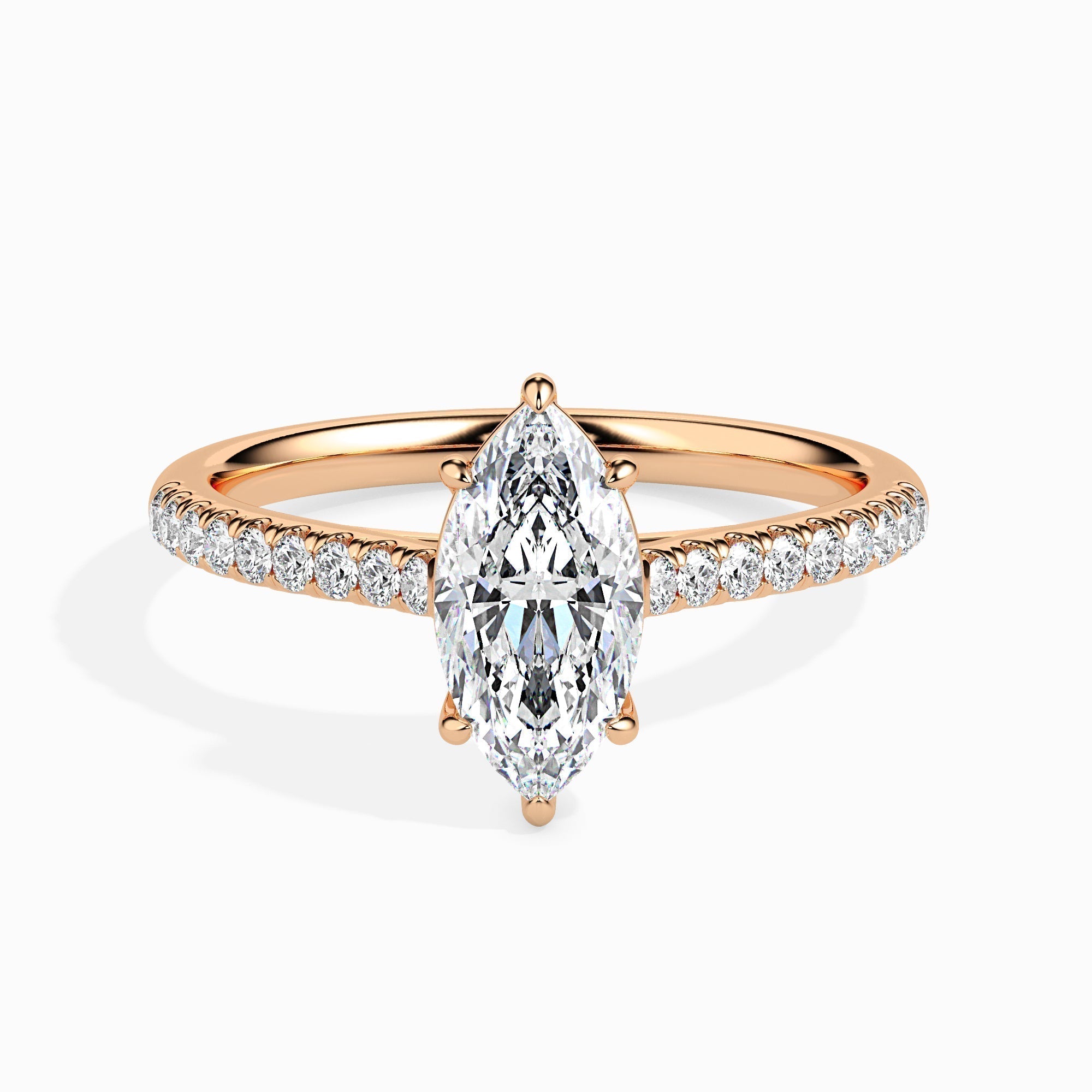 1.0 CT Marquise Solitaire CVD F/VS Diamond Engagement Ring 8