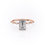 2.10 CT Emerald Cut Solitaire Dainty Style Moissanite Engagement Ring 12