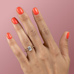 2.10 CT Emerald Cut Solitaire Dainty Style Moissanite Engagement Ring 6