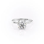 1.60 CT Round Cut Solitaire Style Moissanite Engagement Ring 10