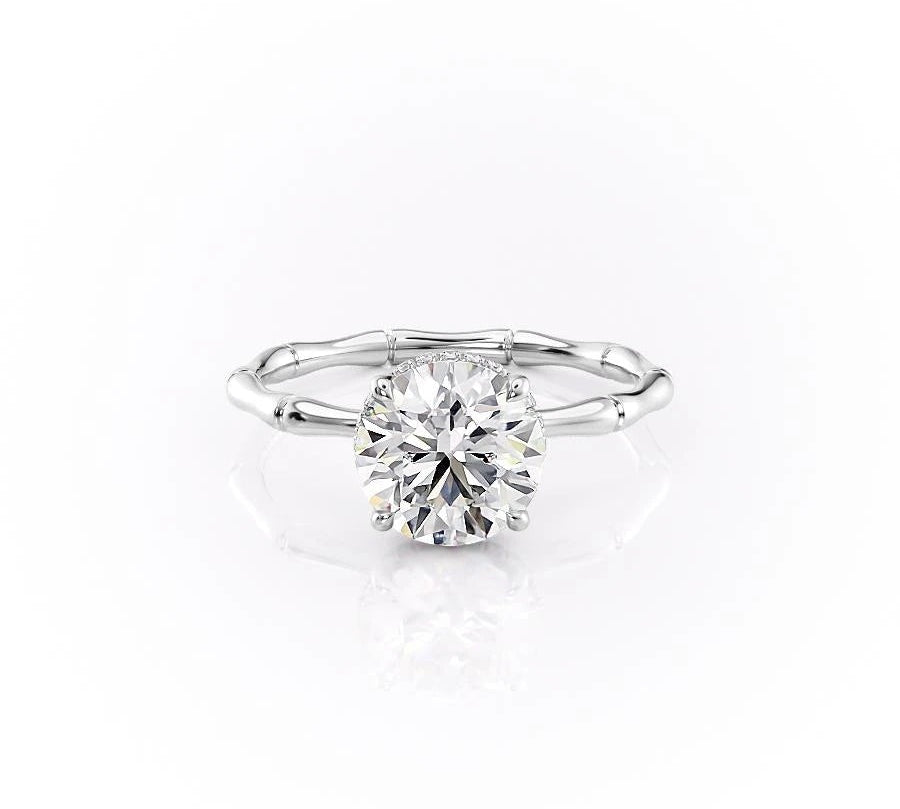 1.60 CT Round Cut Solitaire Style Moissanite Engagement Ring 10
