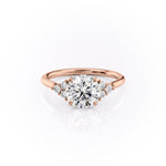 1.90 CT Round Cut Cluster Moissanite Engagement Ring 11