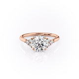 1.90 CT Round Cut Cluster Moissanite Engagement Ring 11