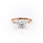 1.60 CT Round Cut Three Stone Moissanite Engagement Ring 12