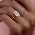 2.72 CT Oval Cut Solitaire Style Moissanite Engagement Ring 8