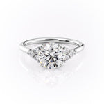 1.90 CT Round Cut Cluster Moissanite Engagement Ring 9