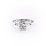 2.0 CT Radiant Cut Three Stone Moissanite Engagement Ring 10
