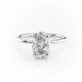 2.72 CT Oval Cut Solitaire Style Moissanite Engagement Ring 10