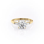 1.60 CT Round Cut Three Stone Moissanite Engagement Ring 11