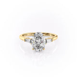 2.72 CT Oval Cut Three Stone Moissanite Engagement Ring 11