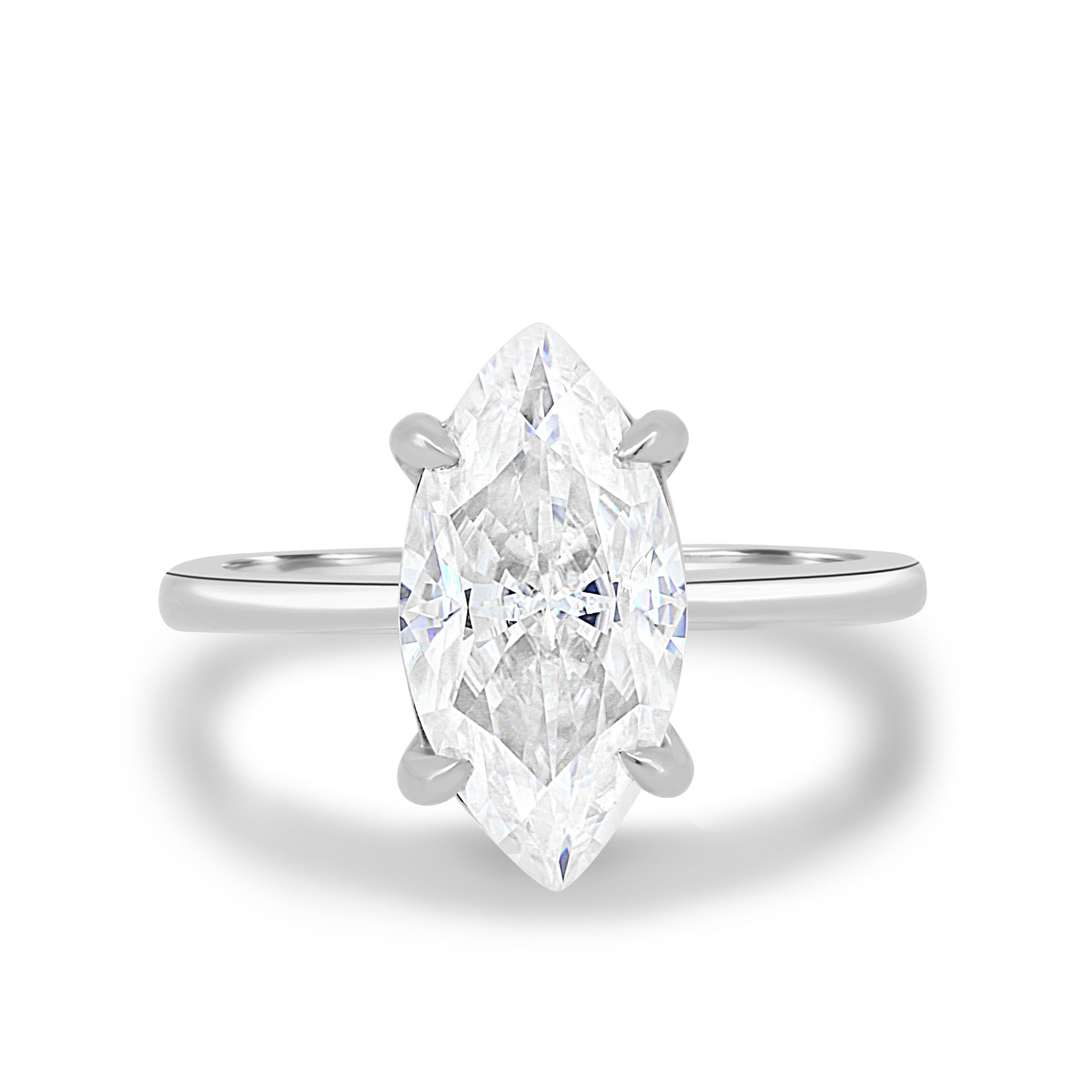 1.50 CT Marquise Solitaire CVD F/VS1 Diamond Engagement Ring 1