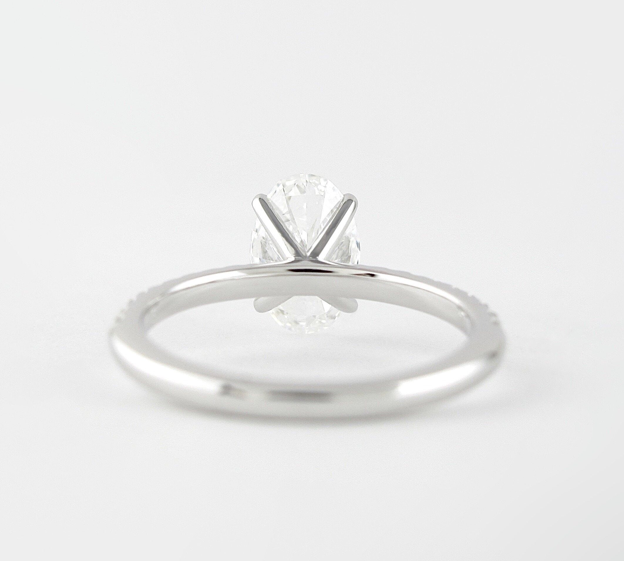 1.91 CT Oval Cut Pave Setting Moissanite Engagement Ring 2