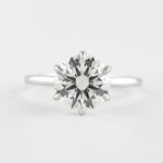 1.0 CT Round Solitaire Style Moissanite Engagement Ring 1