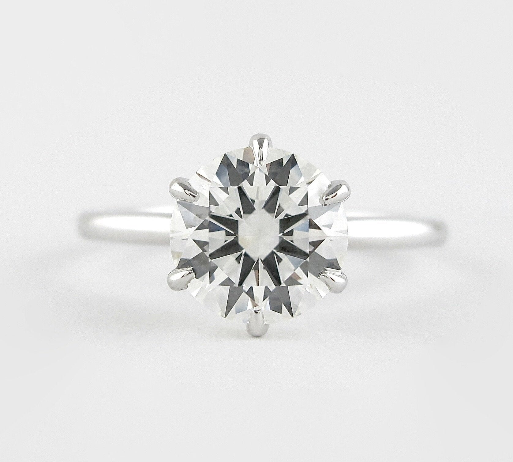 1.0 CT Round Solitaire Style Moissanite Engagement Ring 1